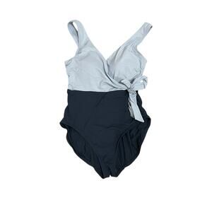 CALIA Women's Wrap Tie One Piece Swimsuit, Size 2 - Periwinkle Fresh